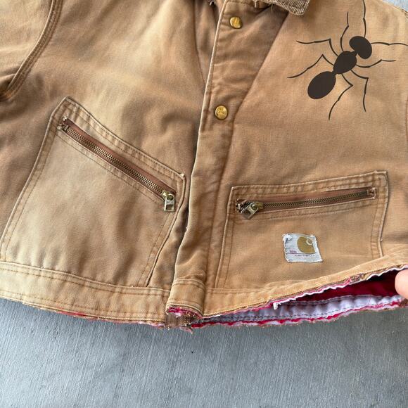 Carhartt brown cropped Detroit style work wear jacket - Picture 5 of 8